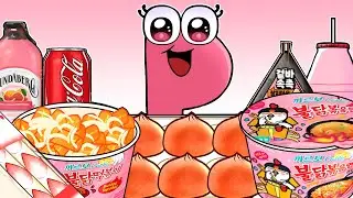 Convenience Store PINK Food MUKBANG! - Alphabet Lore P | Alphabetlore ANIMATION (A-Z...) | ASMR