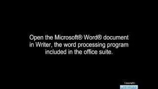 LibreOffice Writer: Open, Edit and Save as Microsoft Word .docx .doc format