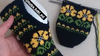 Güzel Beş Şiş Patik Modeli ~Rengarenk Patiklerim
