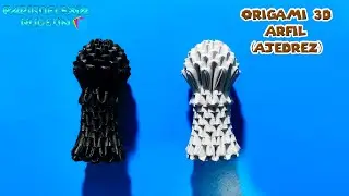 Origami 3D Arfil (Ajedrez)