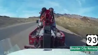 Time Lapse Heavy Rescue Tow From Boulder City Nevada to Las Vegas Nevada