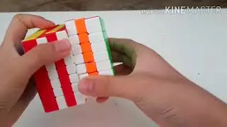 American flag made on 7x7 Rubik's Cube!