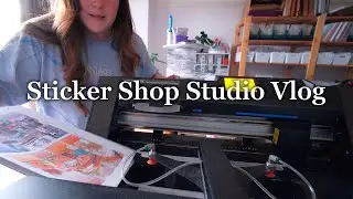 Chatty work week vlog: shipping orders, new stickers & desk tour | Studio Vlog