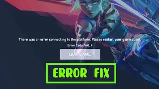Valorant Error Fixed 100% | There was an error connecting to the platform please restart your game
