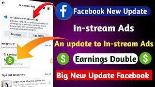 An update to In-stream Ads on Facebook | fb monetization update | in-stream ads terms are changing