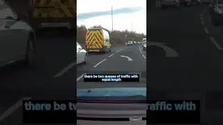 Using a merging lane correctly. 