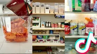 Pantry and Snacks restock and organizing asmr || Best Aesthetic Tiktok