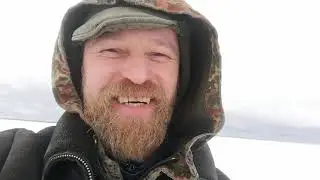 Зимняя рыбалка.Пос. Рыбачий.На окуня в Куршский залив.Калининград 2021.