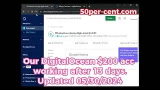 DigitalOcean $200 still working after 13 days - Free Trial Account