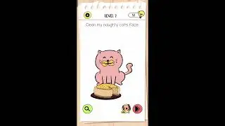 Brain Test 4 Level 7 | Clean my naughty cat's face