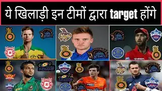 IPL 2021 - All Teams Target Players List || 8 Big Names in Mini Auction 2021