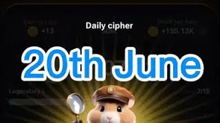 Hamster Kombat daily Cipher for today 20th June 2024 | Get 1 million coins now