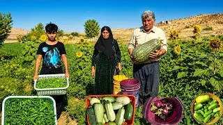 Nomadic life in Iran | Harvesting garden products and selling them to the nomadic nomads of Zagros