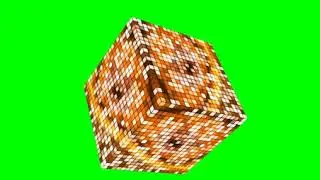 ROTATING CUBE ON GREEN SCREEN