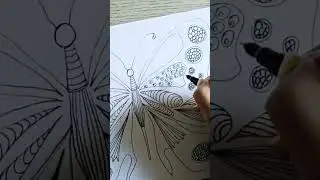 ##drawing #art #drawing #pen #today #butterfly #today #trending ##tutorial #followalong #fun