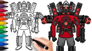 COMO DIBUJAR a NEW DARKZONE TITAN SPEAKERMAN | Skibidi Toilet Darkzone - fácil y rápido dibujo