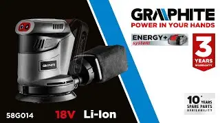 GRAPHITE 58G014 Energy+  Szlifierka mimośrodowa akumulatorowa