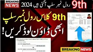 Download 9th roll no slips 2024|9th class roll number slips 2024|9th roll no slips 2024 download