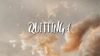 quitting :(