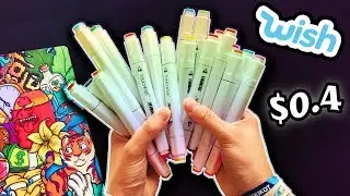 Trying CHEAP COPIC MARKER ALTERNATIVES from Wish Art Supplies 👏👏 [MARKER REVIEW #2]