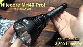 Nitecore MH40 Pro Flashlight Kit Review! (3,500 Lumens, NiteLab UHi 40 MAX LED, Remote Controlled!)