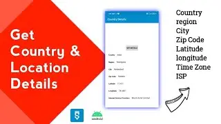 How to get Country, city, location & more details in just one click in Sketchware Project | Tutorial