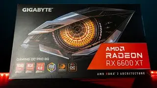 Распаковка видеокарты GIGABYTE Radeon RX 6600XT GAMING OC PRO-8GD
