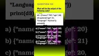 Python Qn. 53 | Python Questions and Answers | Tech NS Arena #programmingquiz