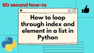 How to loop through index and element in a list in Python