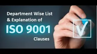 ISO 9001 | QMS | List of Requirements | Department Wise