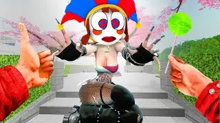 Pomni Love Story in Sakura! pt. 2 | Amazing Digital Circus | Garry's Mod