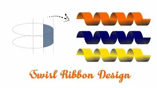Swirl Ribbon Design using Coreldraw