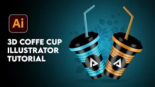 How to make a 3d coffee cup in Adobe Illustrator Tutorial |mr.uploader