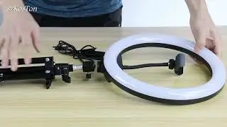Ring Light Led Iluminador 26cm + Tripé Completo 10 Polegadas