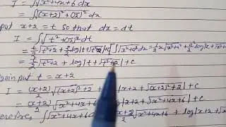 Integrate the function √(x²+4x+6) .