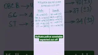 Kolkata police constable expected cut off 