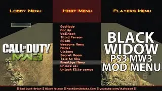 Modern Warfare 3: The Black Widow (1.24 PS3 Mod Menu) w/Download