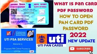 how to open pan Card pdf password||what is pan card pdf password||pan card pdf me password kya hota|