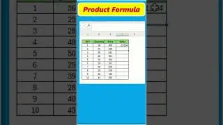 🔥How to use Product formula in Excel🔥 #shorts