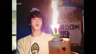 BTS Live : 석진 생일!🎂Jin's birthday vlive🥳 his reaction to candle