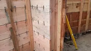 Veterans concrete,....Hardy Frame embedments formed / cont. form ret. wall