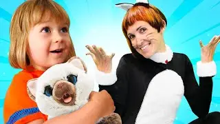 Bianca e o Gatinho com Fome. Vídeo Infantil para crianças.