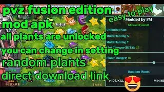 plants vs zombie fusion edition mod apk