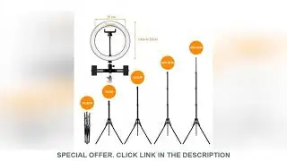 ☄️ US $47.49 14 inch Ring Light with tripod Dimmable selfie light Ring Lamp large photography