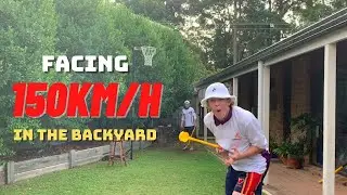 Trying to Survive Against 150km Sidearm in Backyard Cricket || DO NOT TRY AT HOME