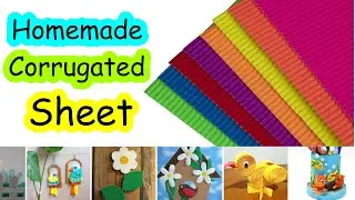 How to make corrugated sheet at home||corrugated sheet craft||how to make colour paper||Sajal's Art