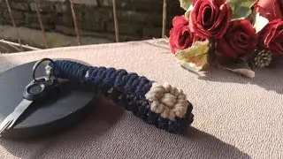 DIY Macrame Daisy Flower Wristlet | Macrame Daisy Flower Keychain Tutorial | Macrame Wristlet Easy