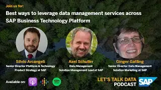 Best ways to leverage data management services across SAP Business Technology Platform