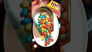 Intensely Satisfying ASMR Scooping a Thousand M&M with chocolates #shorts