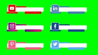 Green Screen Social Media Lower Thirds | Social Media Green Screen Animation No Copyright